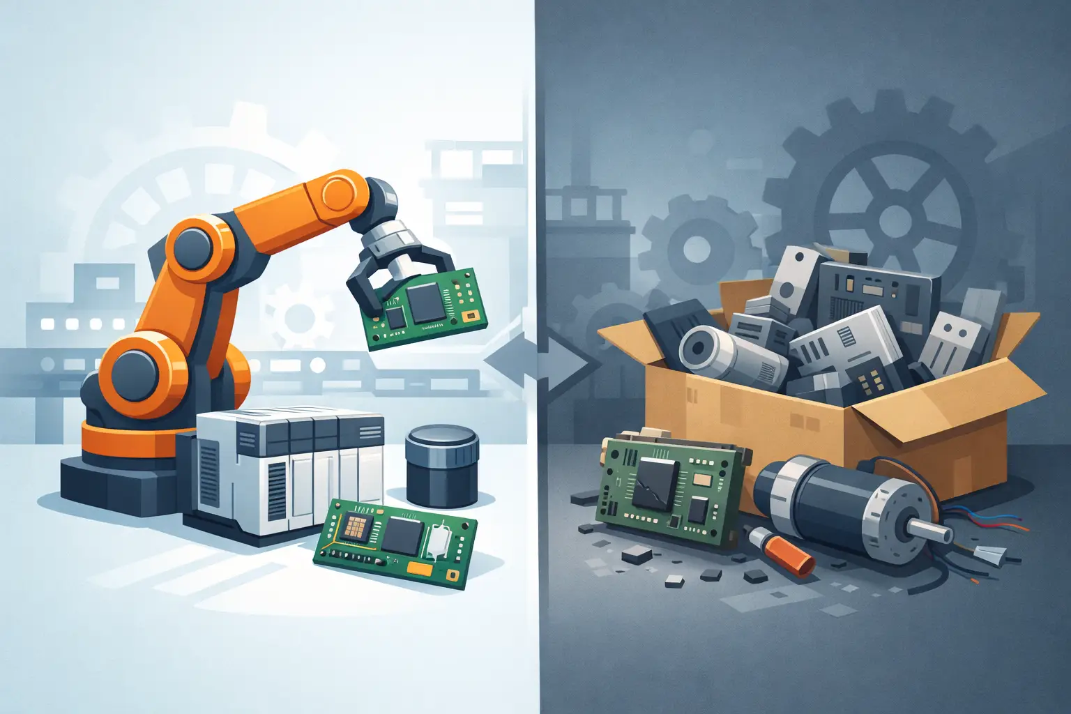 New Versus Surplus Automation Parts for Uptime